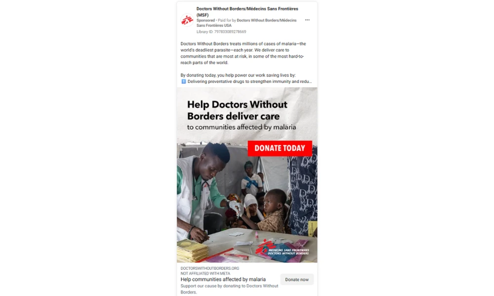 Doctors Without Borders – Malaria Response Campaign Doctors Without Borders – Malaria Response Campaign