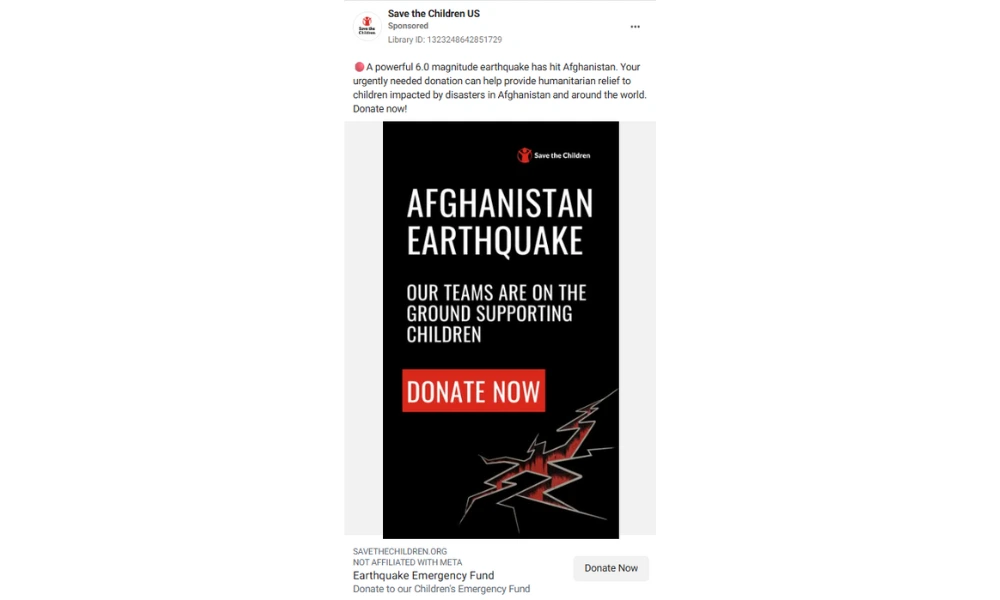 Save the Children – Afghanistan Earthquake Relief Save the Children – Afghanistan Earthquake Relief